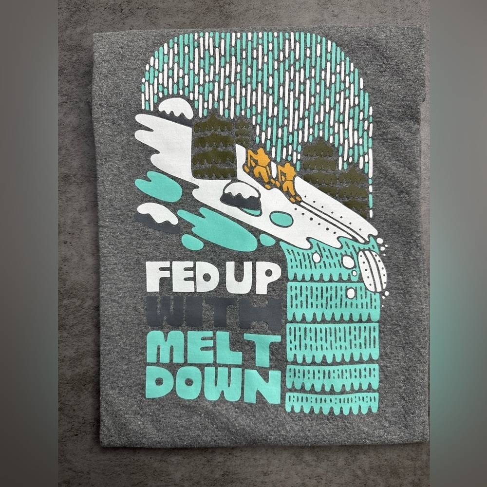 Patagonia Men’s T-Shirt – “Fed Up With Meltdown” Graphic – Size XL